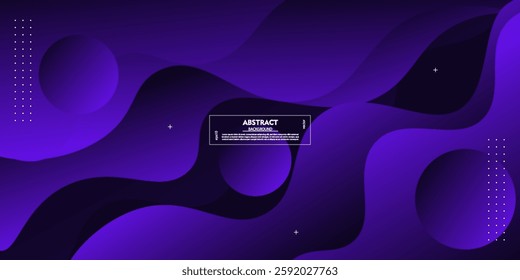 Abstract dark purple wave fluid 3D pattern background. Trendy geometric shape design. Vector Eps10