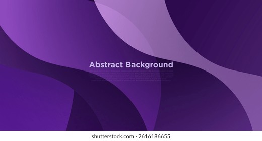 Abstract dark purple wave pattern background. Simple curve wave fluid banner background. Eps10 vector