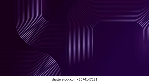 Abstract dark purple-pink lines technology background with a black-violet gradient, glowing diagonal geometric shapes. Ideal for brochures, covers, posters, banners, websites, and headers.