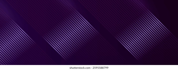 Abstract dark purple-pink lines technology background with a black-violet gradient, glowing diagonal geometric shapes. Ideal for brochures, covers, posters, banners, websites, and headers.