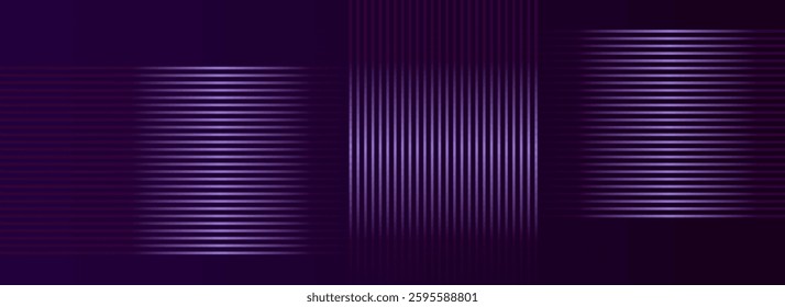 Abstract dark purple-pink lines technology background with a black-violet gradient, glowing diagonal geometric shapes. Ideal for brochures, covers, posters, banners, websites, and headers.