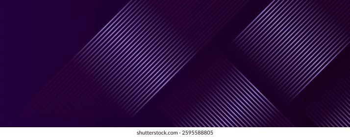 Abstract dark purple-pink lines technology background with a black-violet gradient, glowing diagonal geometric shapes. Ideal for brochures, covers, posters, banners, websites, and headers.