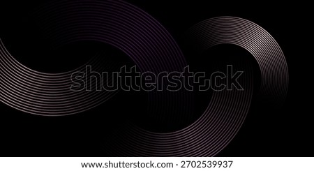 Abstract Dark Purple-Pink Waving Lines Technology Background. Black-Violet Gradient With Glowing Lines Shiny Geometric Shape and Diagonal, for Brochure, Cover, Poster, Banner, Website, Header