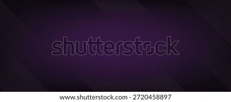 Abstract Dark Purple-Pink Waving Lines Technology Background. Black-Violet Gradient With Glowing Lines Shiny Geometric Shape and Diagonal, for Brochure, Cover, Poster, Banner, Website, Header