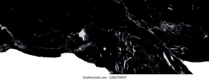 Abstrakter, dunkler, realistischer Vektormarmorhintergrund. Schwarz-weißer Marmor-Textur für Design-Kunstwerke