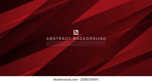 Abstractas fondo 3D rojo oscuro con sombras y líneas simples. Parece 3d con luz adicional. adecuado para carteles, folletos, e-sports y otros. Vector Eps10