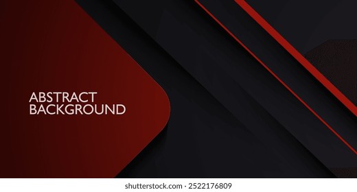 Abstractas flecha roja oscura se superpone en el fondo. Espacio oscuro con diseño de patrón de línea. Fondo de tecnología futurista de lujo moderno. Vector Eps10.