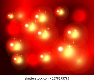 Abstract dark red background with bokeh defocused lights