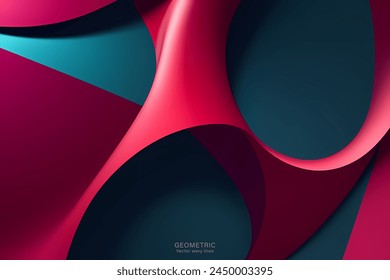 Abstract Dark Red Background. colorful wavy design wallpaper. creative graphic 3d illustration. trendy fluid cover with dynamic shapes flow.