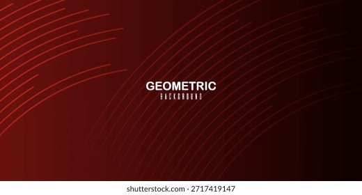 Fondo rojo oscuro Abstractas con líneas curvas y diseño de degradado moderno. Diseño de moda creativo moderno en Ilustración vectorial