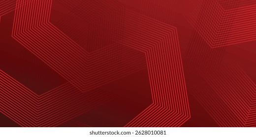 Abstract dark red background with hexagon lines. liquid gradient shapes composition background vector illlustration eps10