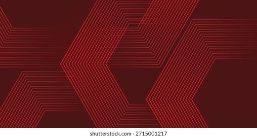 Fondo rojo oscuro Abstractas con líneas hexagonales. Formas de gradiente líquido Composición Fondo Vector Ilustración EPS10	