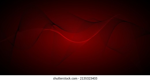 Abstract dark red background dark lines, glow waves, flicker.