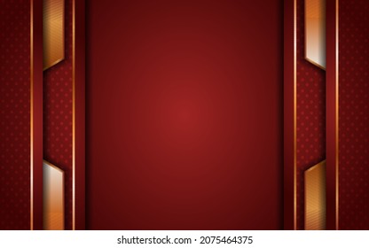 Resumen Fondo rojo oscuro con capa superficial y líneas doradas