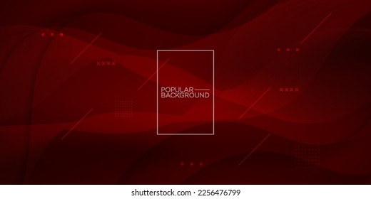 Abstract dark red background with shadow overlay and highlight wavy lines design. Cool design. Eps10 vector