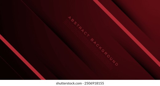 Abstractas fondo rojo oscuro con patrón de sombra y líneas. Mirada 3d y diseño fresco. ilustración Vector Eps10