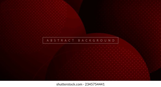 Abstract dark red background with simple circle overlap layerred space design. Cool design. Eps10 vector