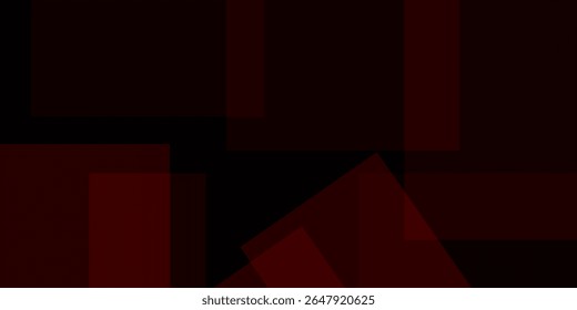 Abstract dark red and black geometric background with overlapping transparent rectangles and angular shapes, creating a modern and moody design.