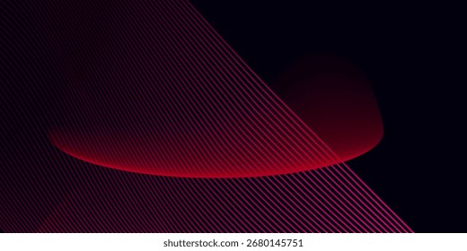 Abstract Dark Red and Black Wavy Line Background, modern creative trendy design in vector Illustration