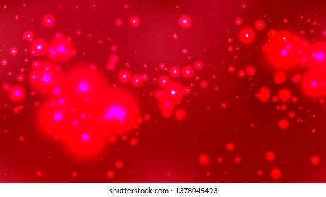 Abstract Dark Red Blurred Lights Background