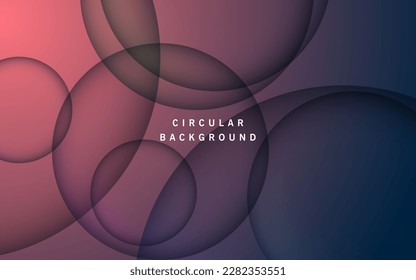 abstract dark red circle shadow and light papercut dimension background, eps10 vector