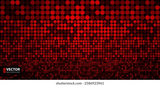 Abstract dark red circles mosaic seamless pattern background. RGB EPS 10 vector illustration