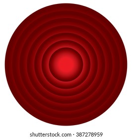 Abstract dark red color graphic with circular, circle pattern.