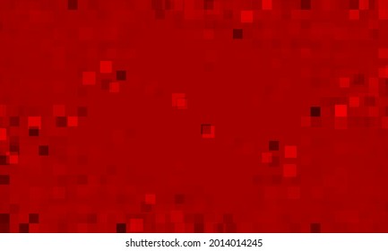 Abstract Dark red color random pixel background vector design. 