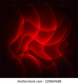 Abstract dark red curves background