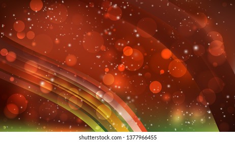 Abstract Dark Red Defocused Lights Background Vector