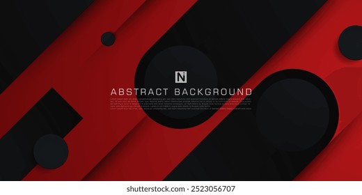 Abstract dark red dynamic shapes on background. Dark space with rectangle curve pattern design. Modern futuristic background. Eps10 vector.