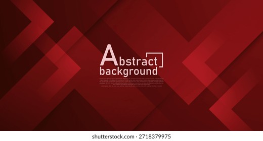 Abstract dark red futuristic background. Trendy arrow shapes pattern overlap papercut element concept design. Eps10 vector