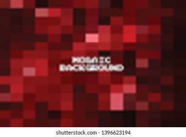 Abstract Dark Red geometric Background, Creative Design Templates. Pixel art Grid Mosaic, 8 bit vector background.