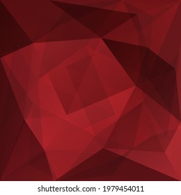 Resumen del fondo geométrico rojo oscuro. Bajo mosaico vectorial poligonal, diseño digital