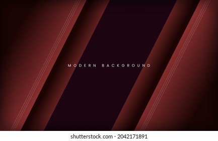 Abstract dark red geometric background. Modern business and minimal  luxury design template. Vector illustration for banner, presentation, flyer, cover, web,  card, poster, or wallpaper.