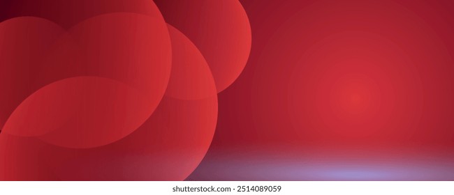 Fondo geométrico rojo oscuro Abstractas de la ilustración del gradiente del patrón circular. Mirada 3D y patrón simple. Diseño fresco y lujo.