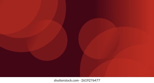 Abstract dark red geometric circle pattern gradient illustration background. 3d look and simple pattern. Cool design and luxury. Eps10 vector