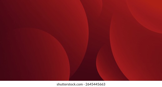 Abstract dark red geometric circle pattern gradient illustration background. 3d look and simple pattern. Cool design and luxury. Eps10 vector
