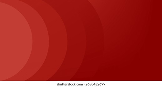 Abstract dark red geometric circle pattern gradient illustration background. 3d look and simple pattern. Cool design and luxury. Eps10 vector