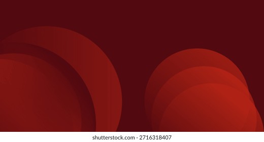 Fondo geométrico rojo oscuro Abstractas de la ilustración del gradiente del patrón circular. Mirada 3D y patrón simple. Diseño fresco y lujo. Vector Eps10