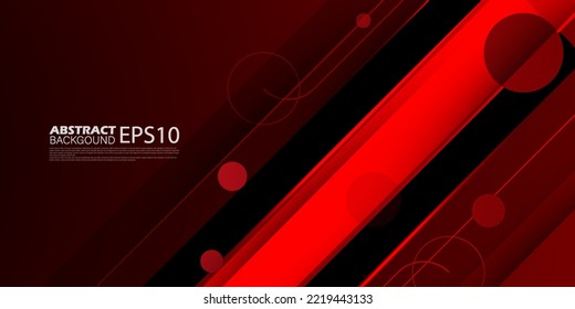 Abstract Dark Red Gradient Illustration Background With 3d Look And Simple Pattern. Sporty Design And Luxury.Eps10 Vector