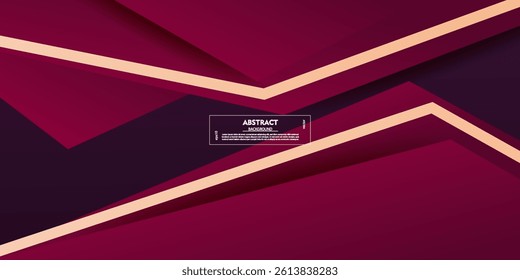 Abstract dark red gradient illustration background with 3D look and simple pattern. Cool and luxury design. Vector Eps10