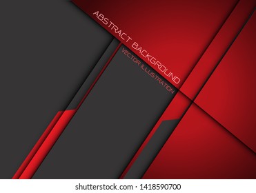 Abstract dark red grey metallic overlap design modern futuristic background vector illustration. 