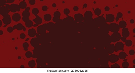 Fundo abstrato de meio-tom vermelho escuro Polka Dot