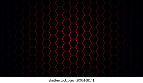 Resumen del fondo de textura del efecto hexágono rojo oscuro.
