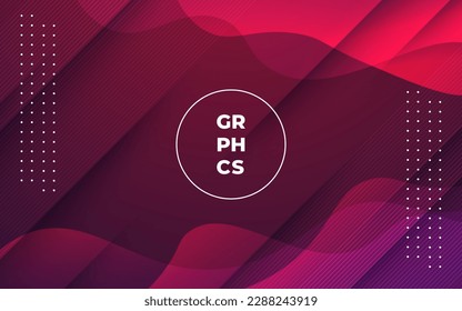 abstract dark red liquid color gradient wavy geometric fluid shape background. eps10 vector