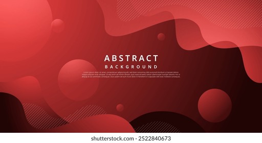 abstract dark red liquid color gradient wavy geometric fluid shape background. eps10 vector
