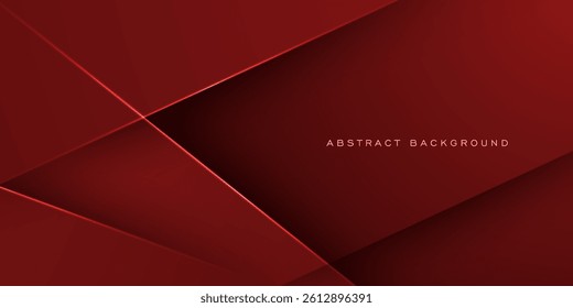Abstract dark red overlap papercut 3D background. Fractal shadow with lights pattern. Eps10 vector