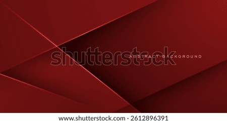 Abstract dark red overlap papercut 3D background. Fractal shadow with lights pattern. Eps10 vector