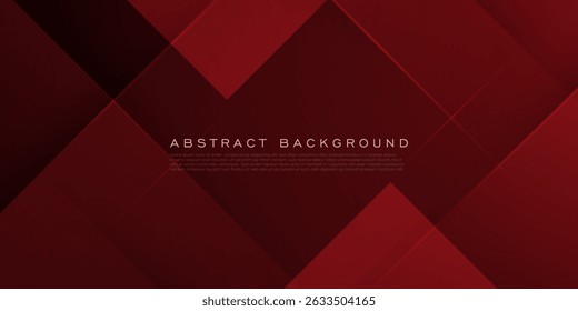 Abstrato vermelho escuro sobreposição tema quadrado fundo futurista. Padrão de design de papel padrão moderno conceito de fundo. Vetor Eps10